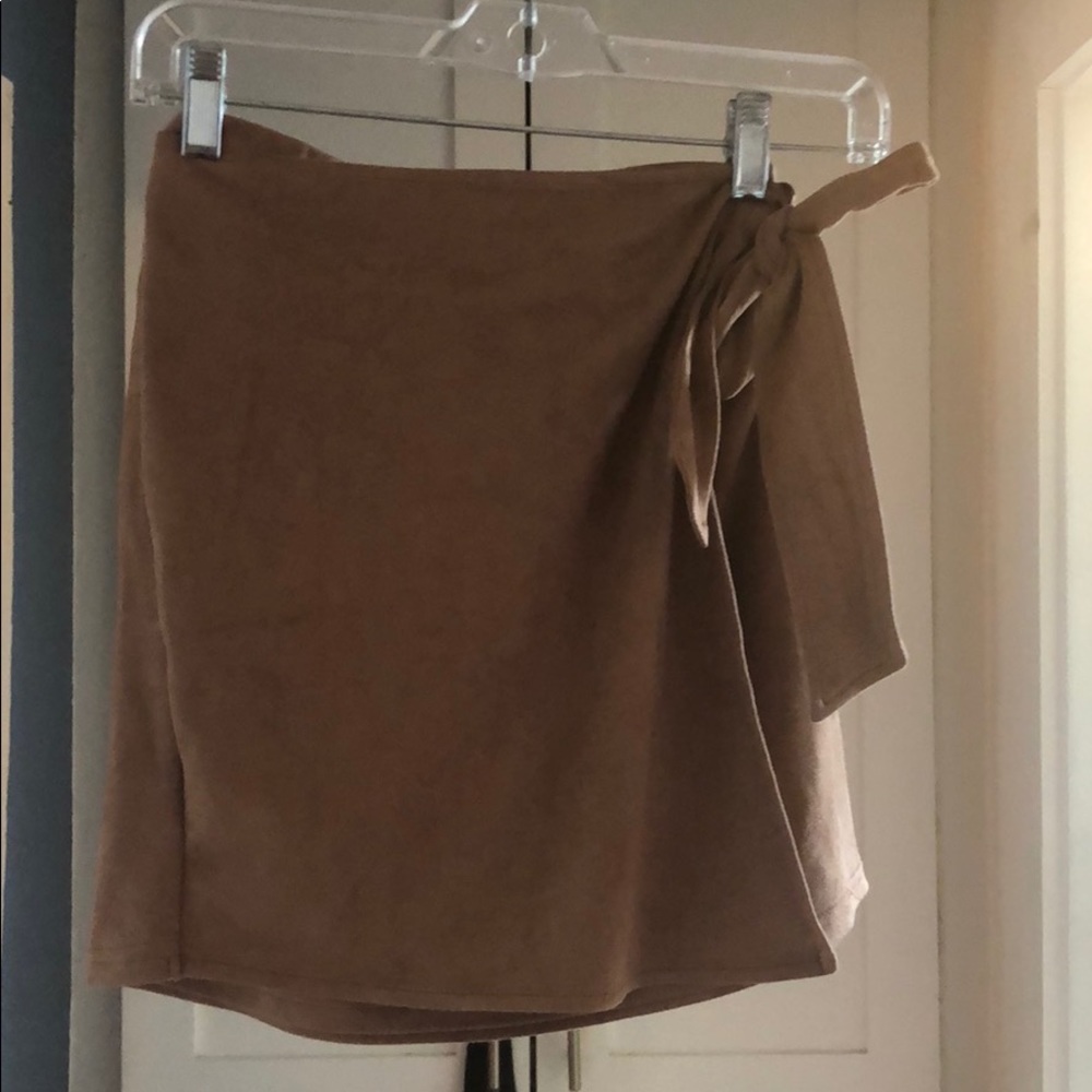 Brown suede mini skirt LA Cotton Candy